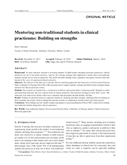 Mentoring non-traditional students in clinical practicums - Building on strengths