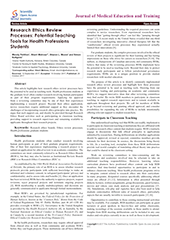 Research Ethics Review Processes: Potential Teaching Tools for Health Professions Students